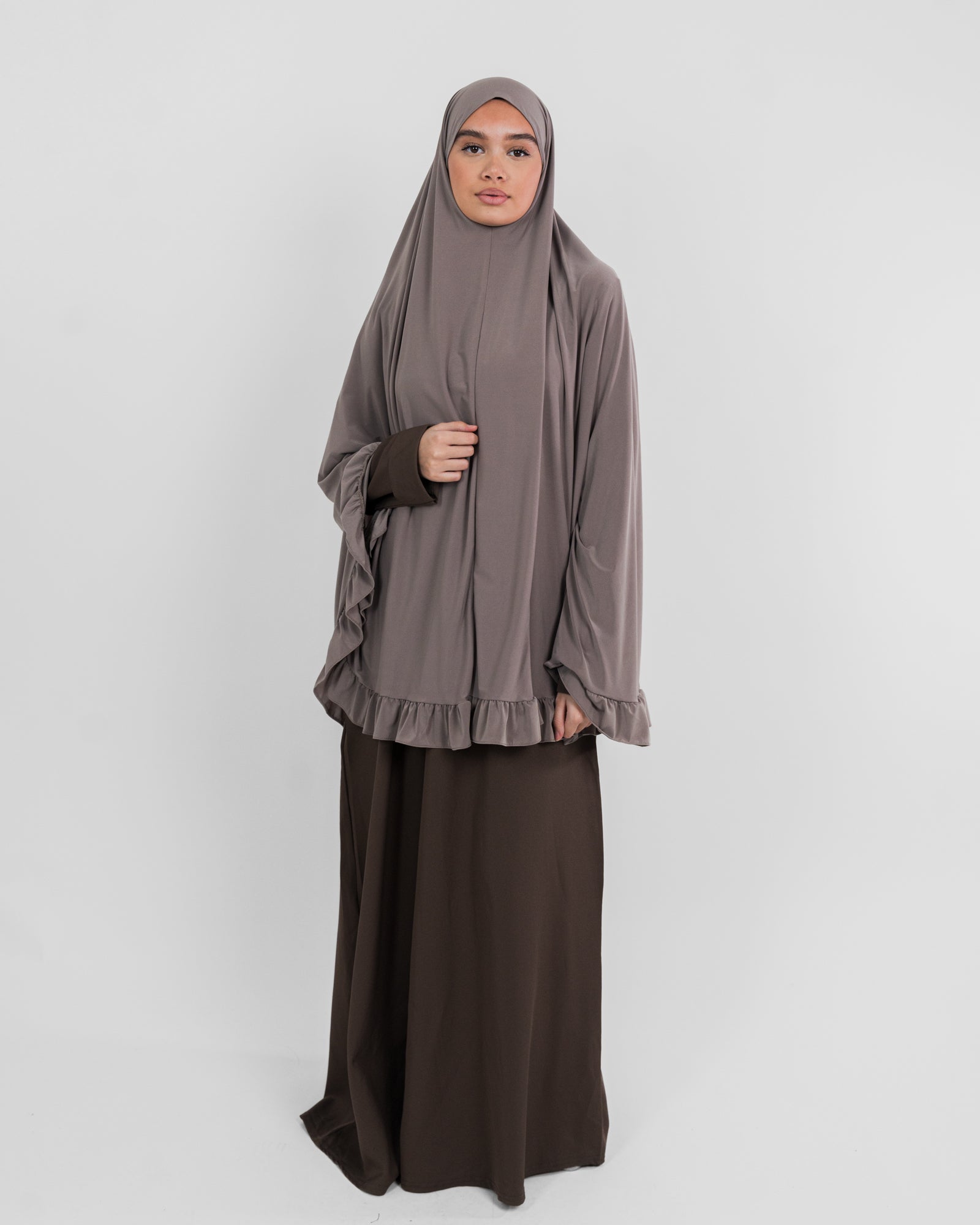 Khimar long et bouclé