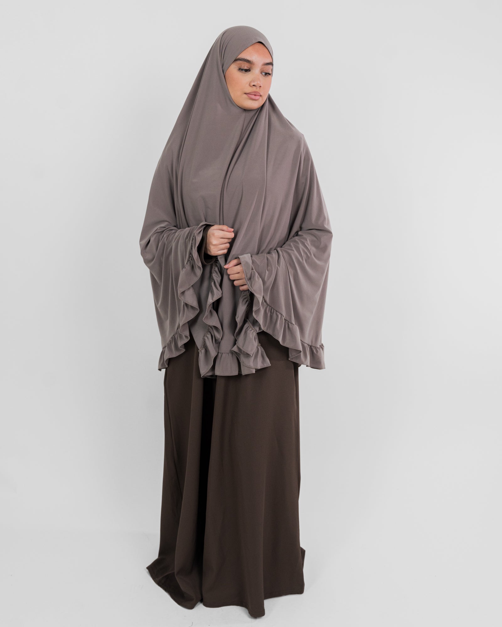 Khimar long et bouclé