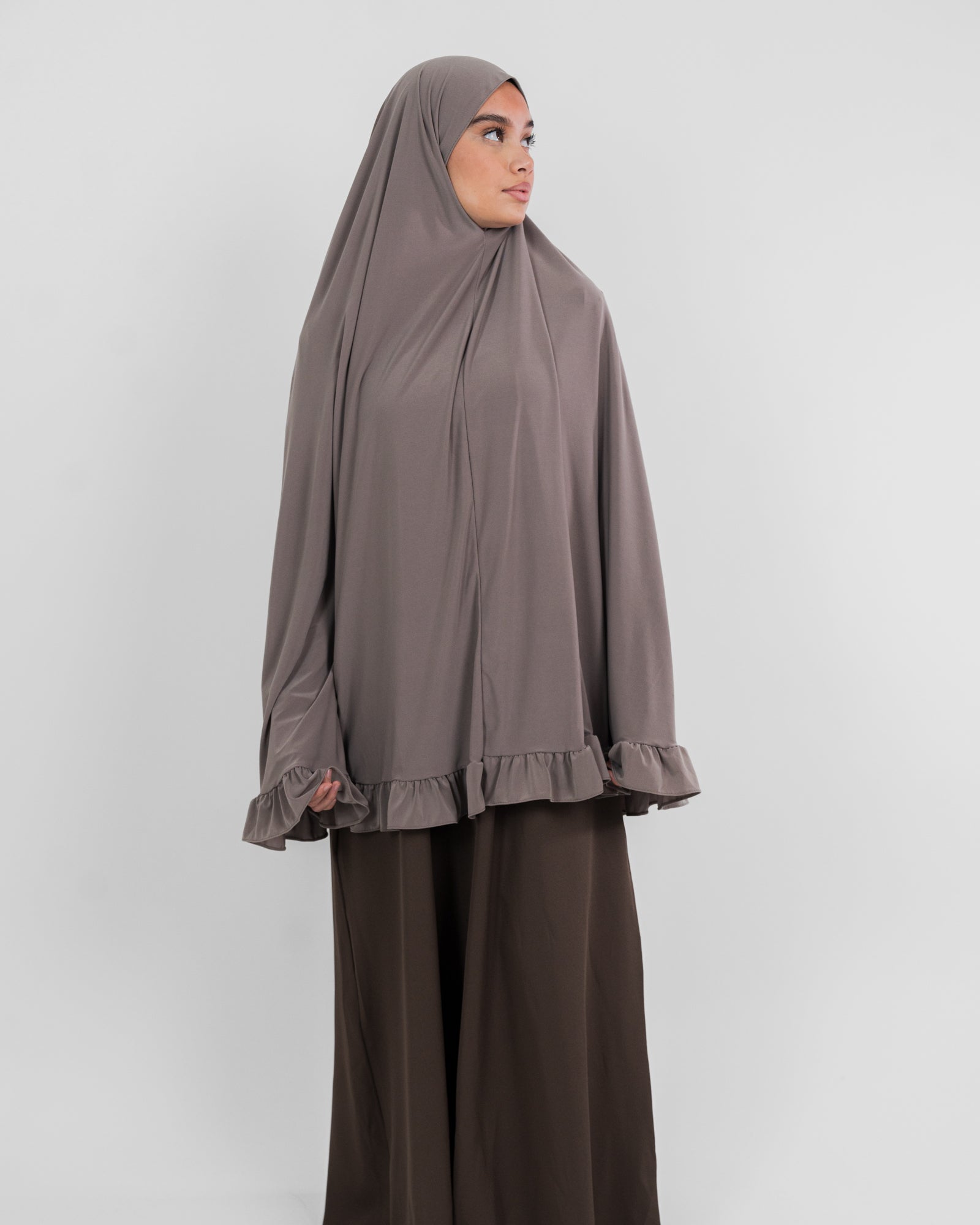 Khimar long et bouclé
