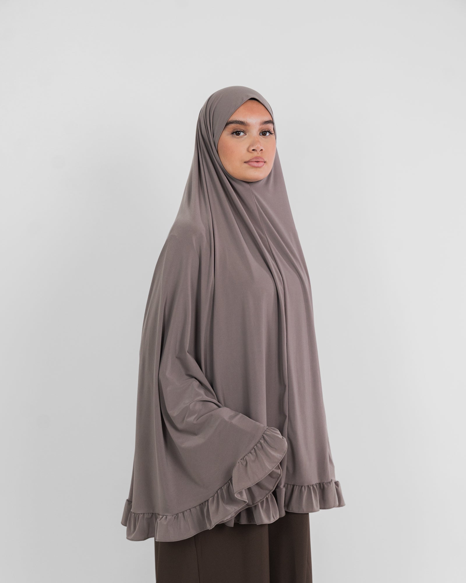 Khimar long et bouclé