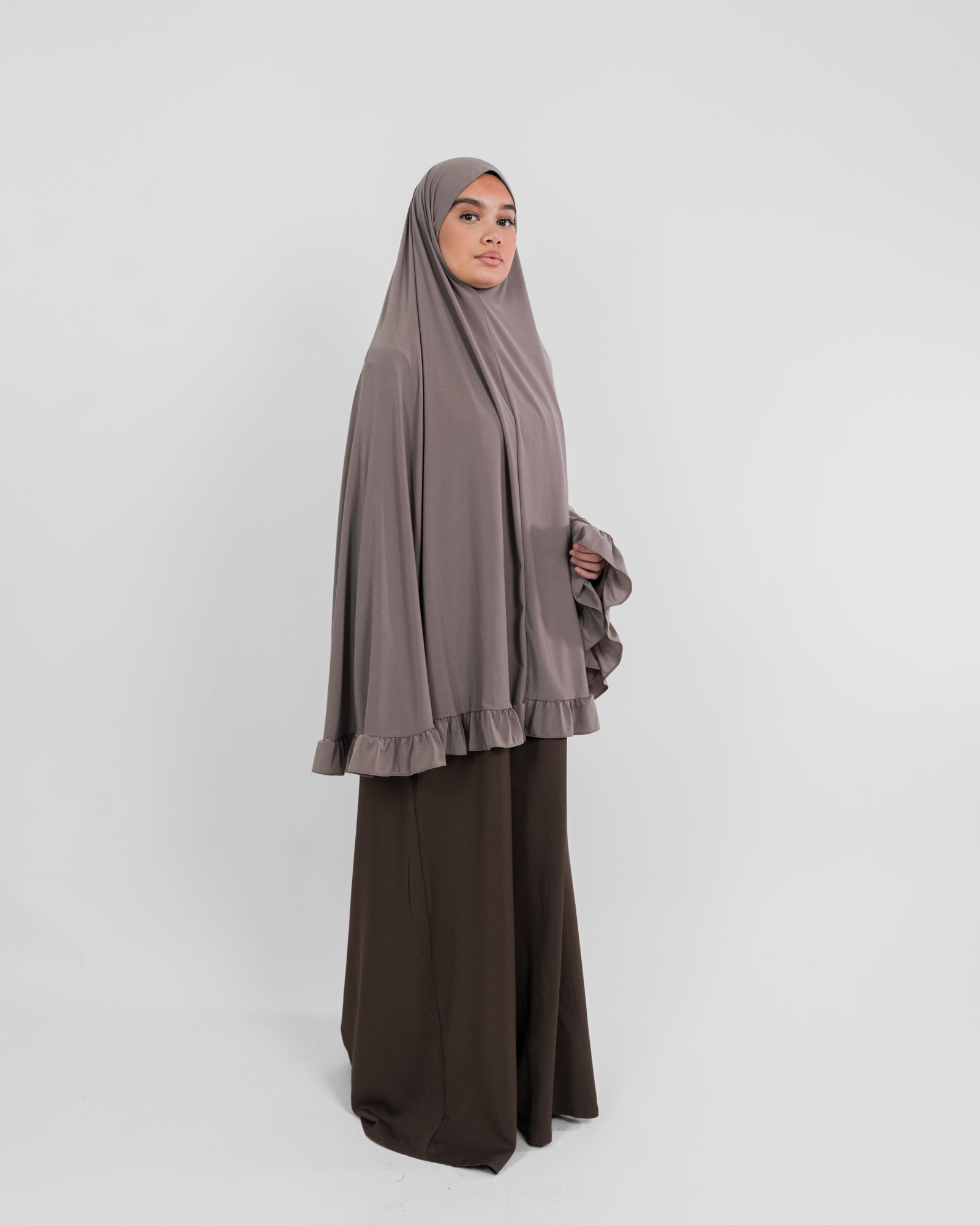 Khimar long et bouclé
