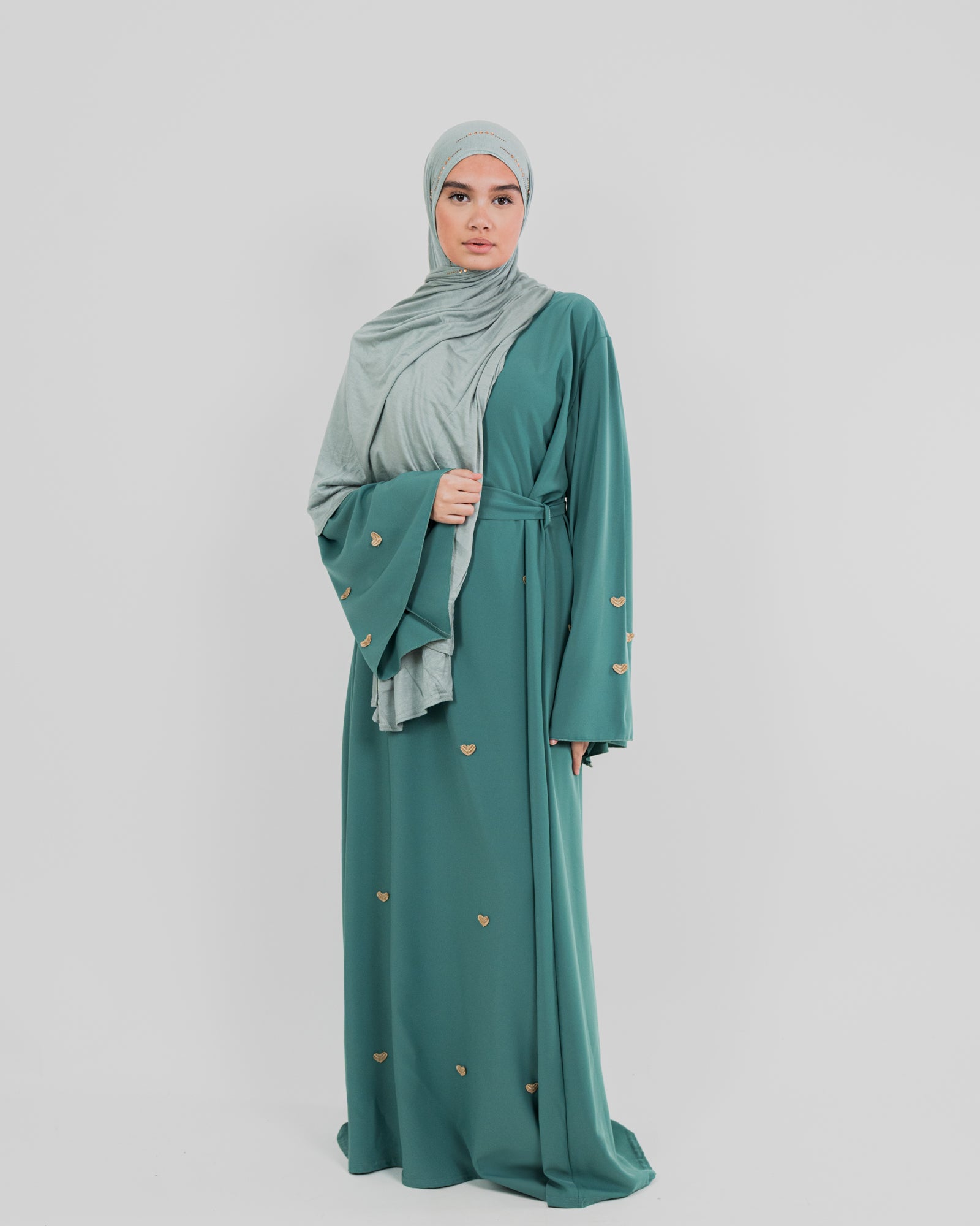 Robe longue à coeur – coupe fluide et matière agréable à porter