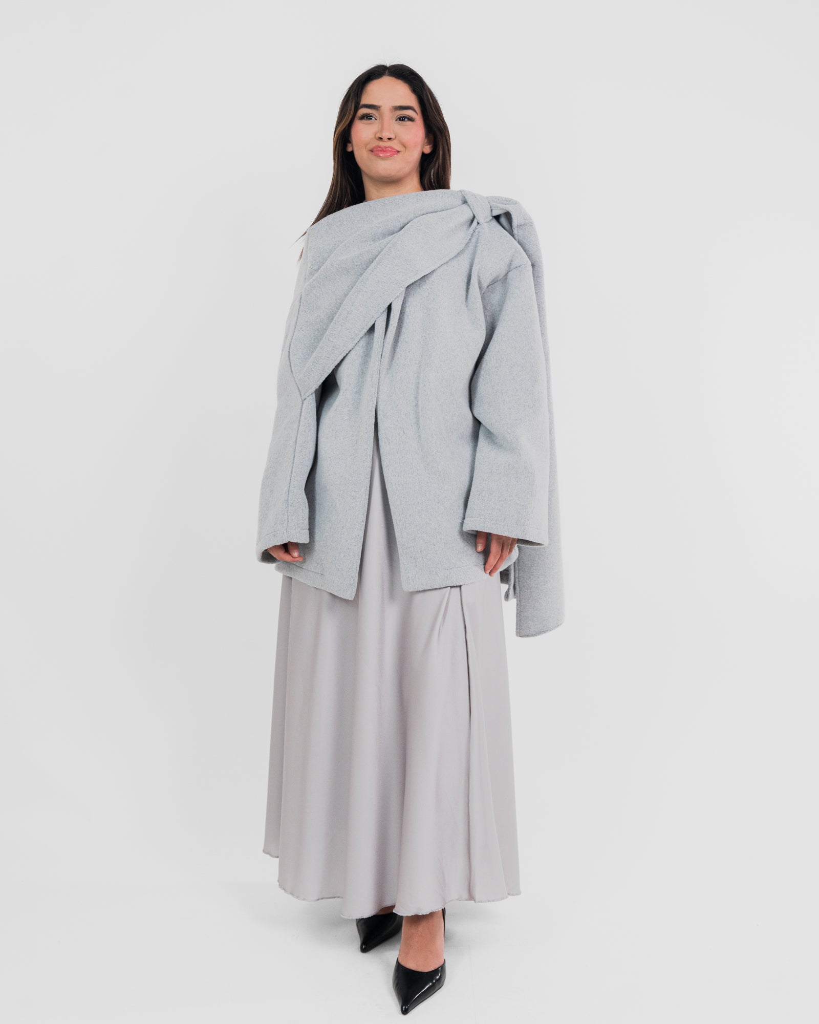 Manteau court avec cape
