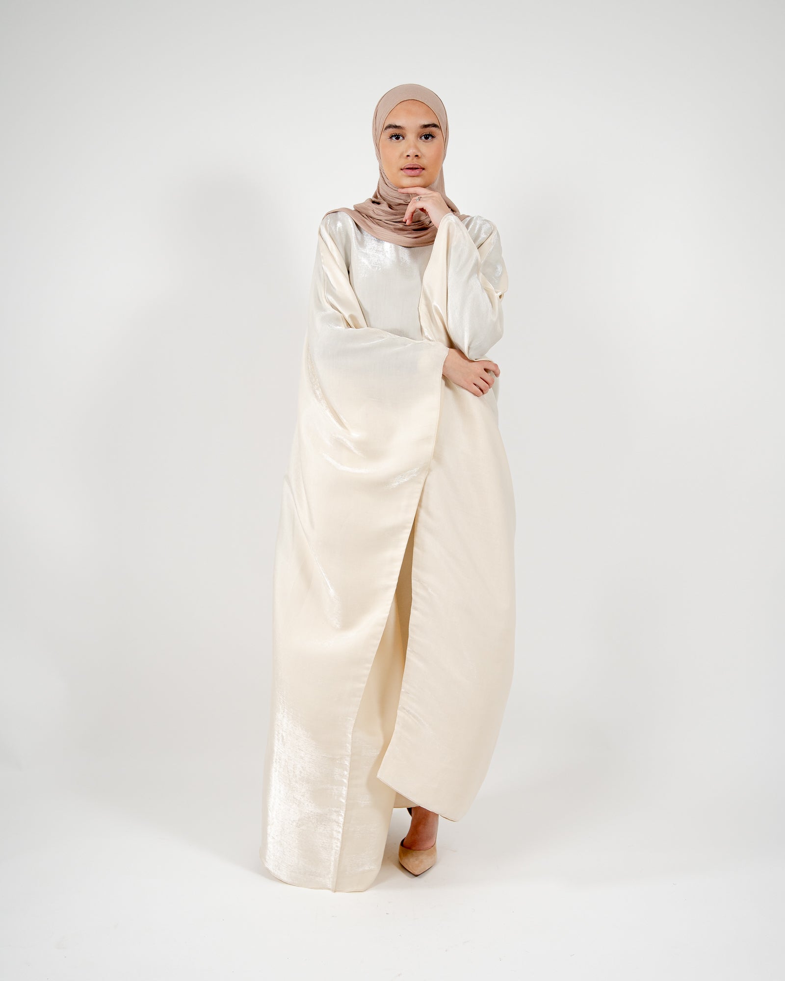 Robe ample irisée ajustable à la taille