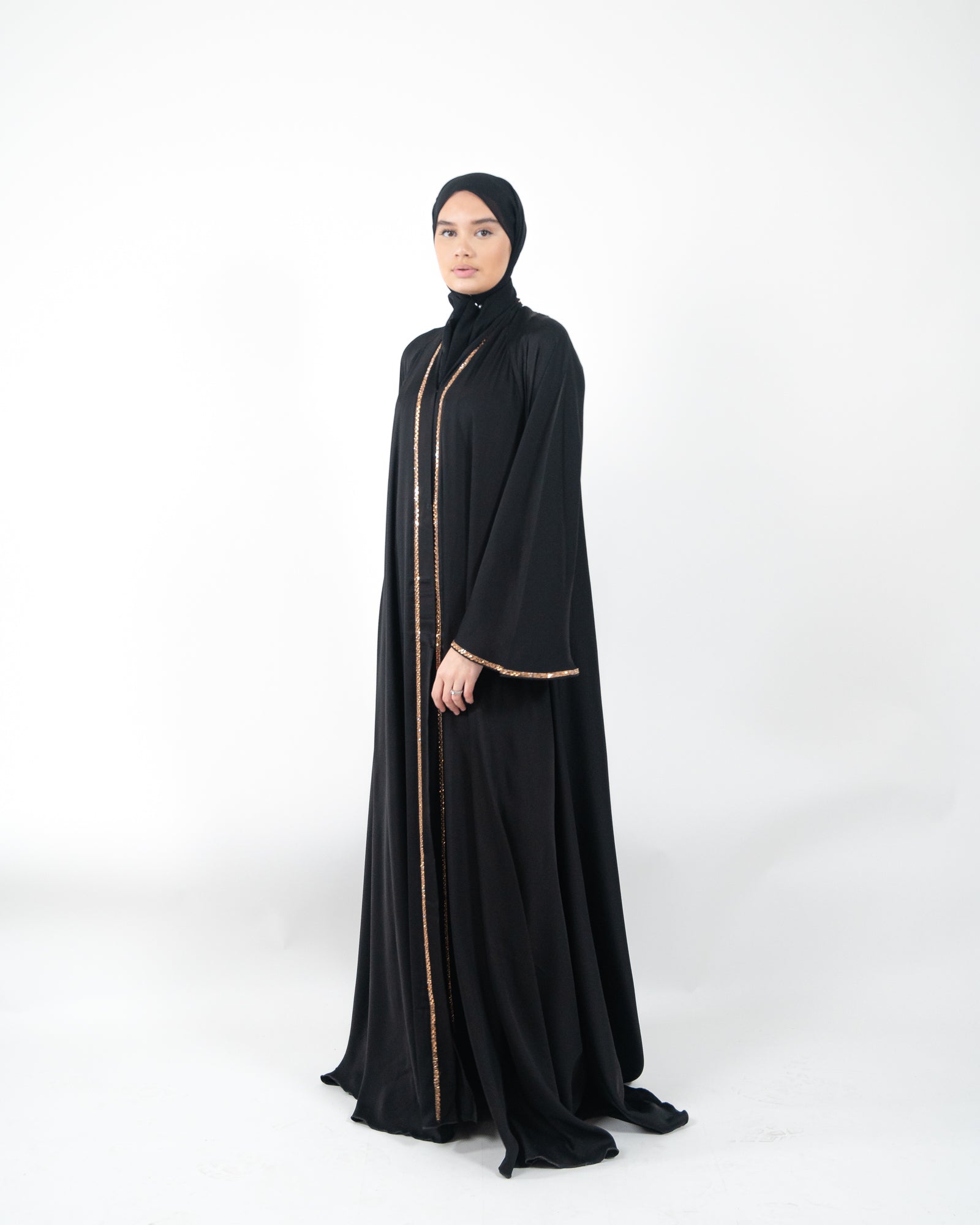 Abaya de Dubaï avec strass sur le long