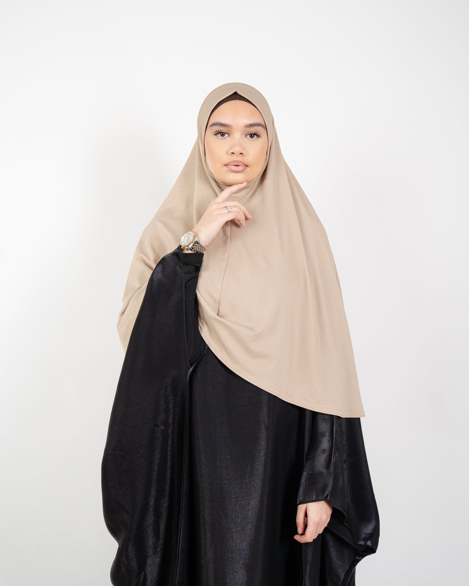 Khimar court et large en jersey