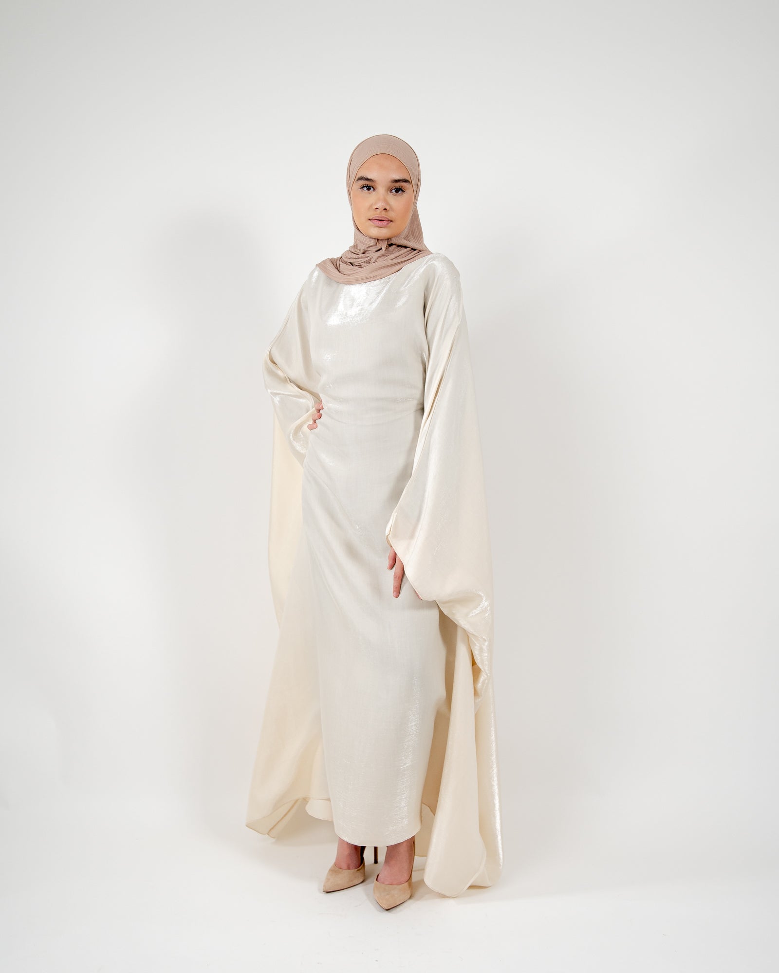 Robe ample irisée ajustable à la taille