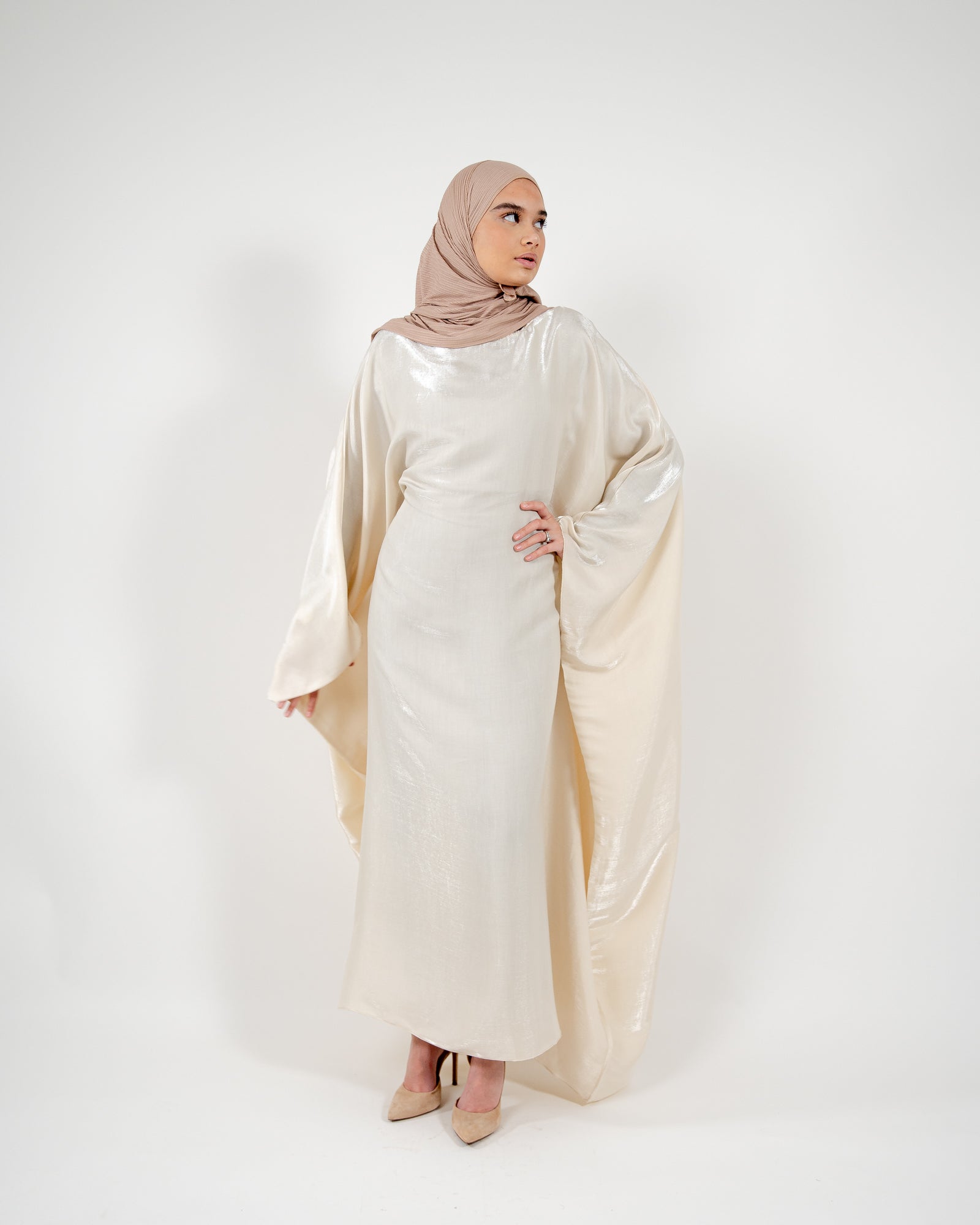 Robe ample irisée ajustable à la taille