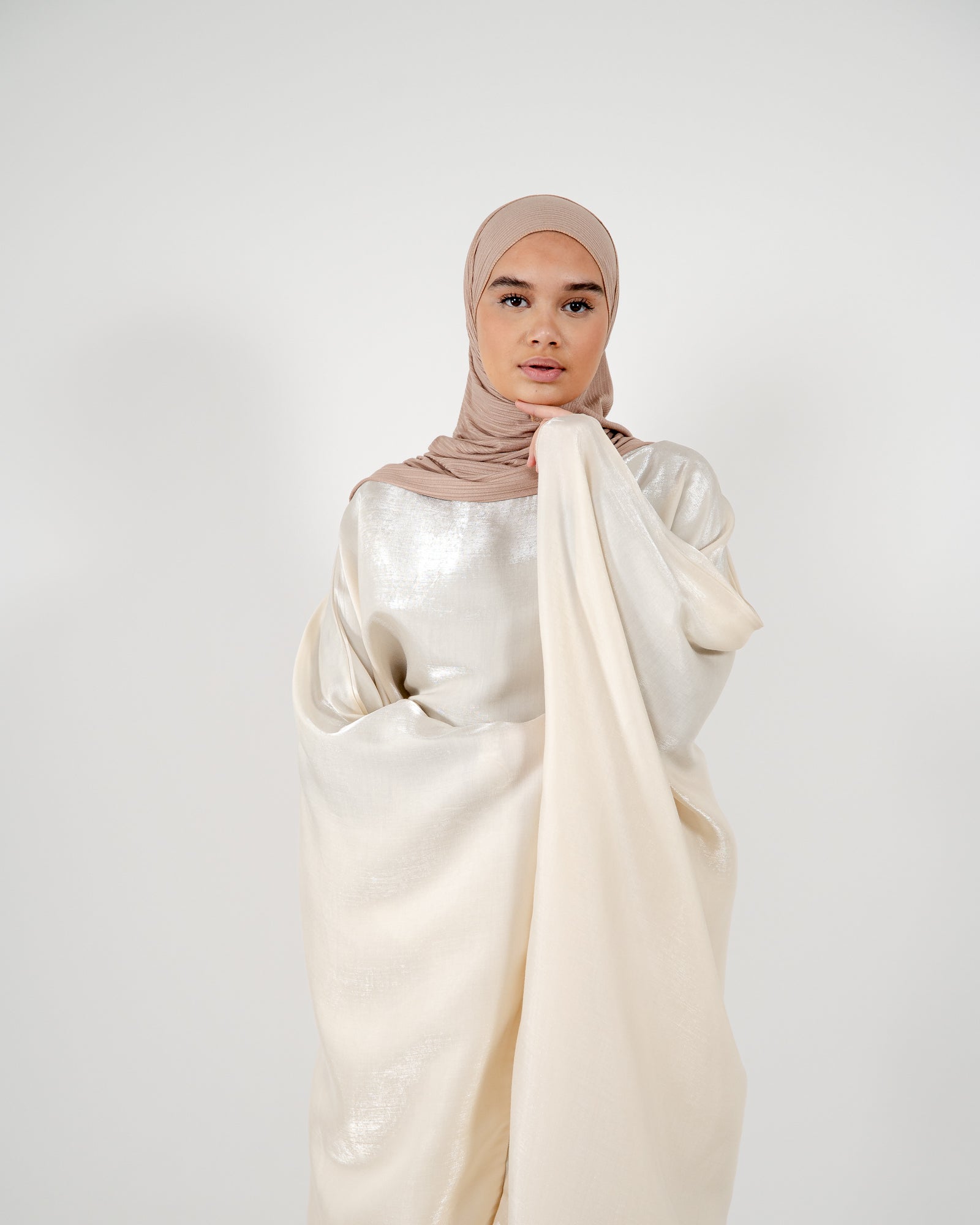 Robe ample irisée ajustable à la taille