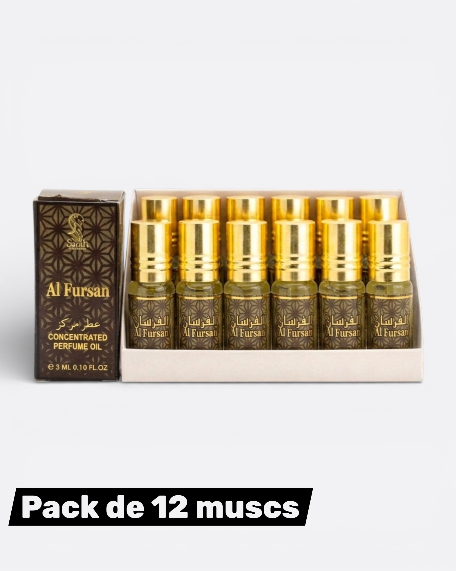 Pack de 12 musc Al Fursan - Sarah Créations 3 ml