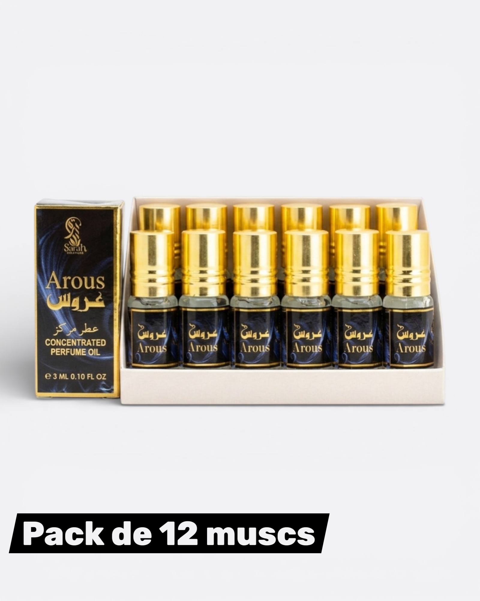 Pack de 12 musc Arous - Sarah Créations 3 ml