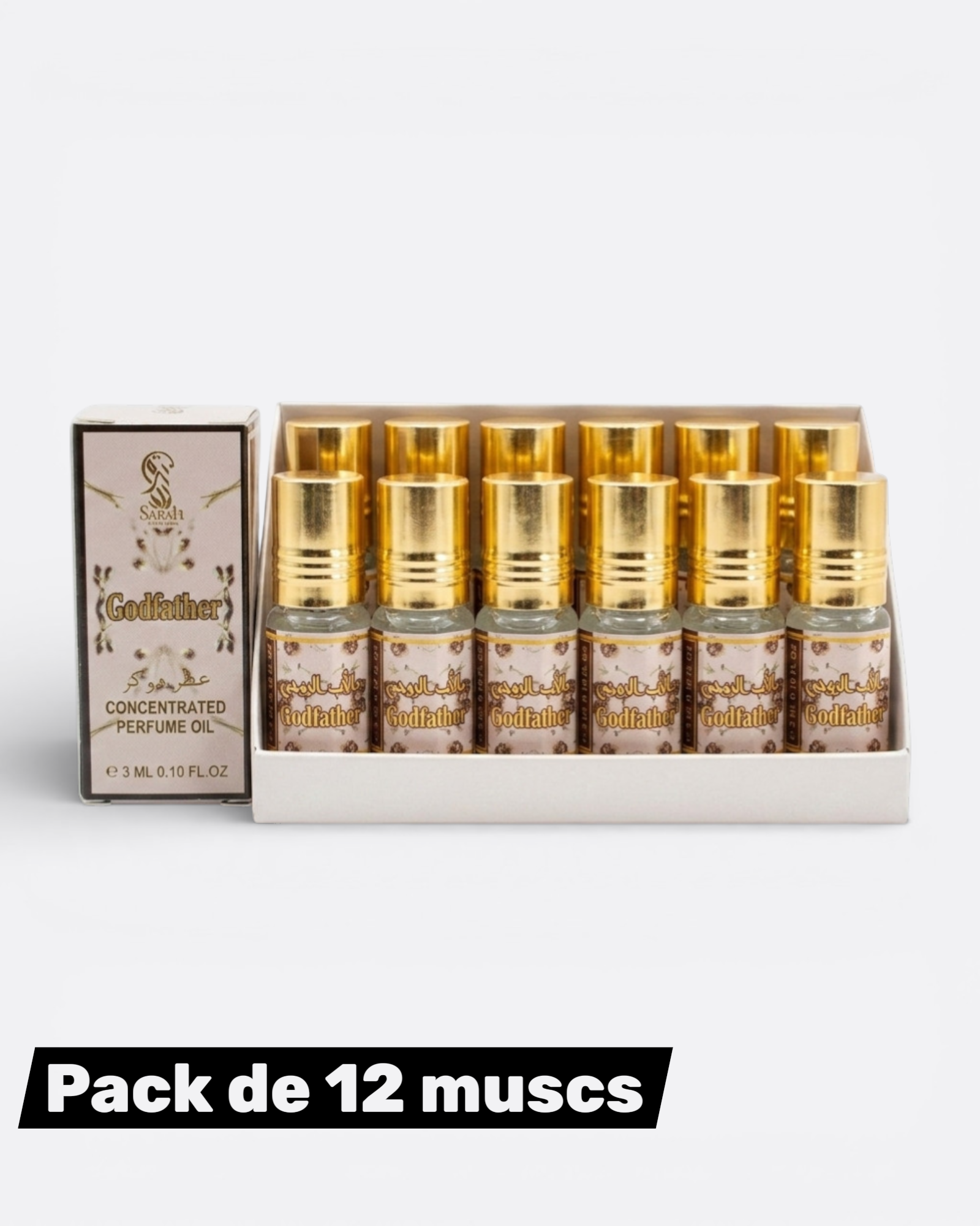 Pack de 12 musc GodFather - Sarah Créations 3 ml