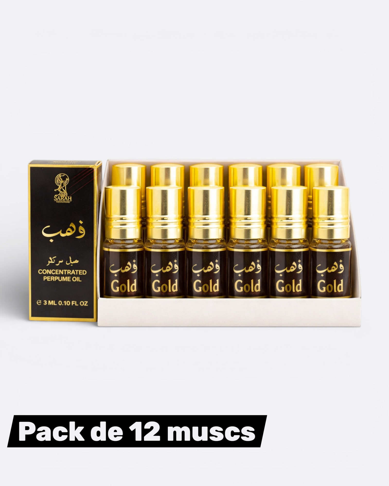 Pack de 12 musc Gold - Sarah Créations 3 ml
