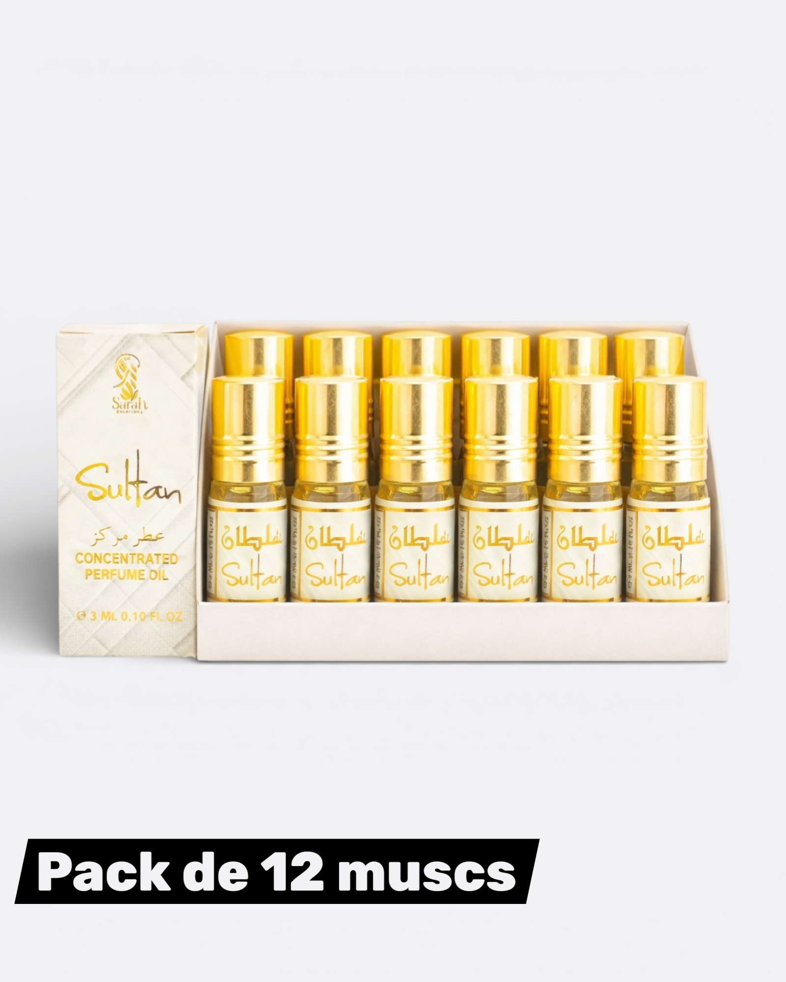 Pack de 12 musc Sultan - Sarah Créations 3 ml