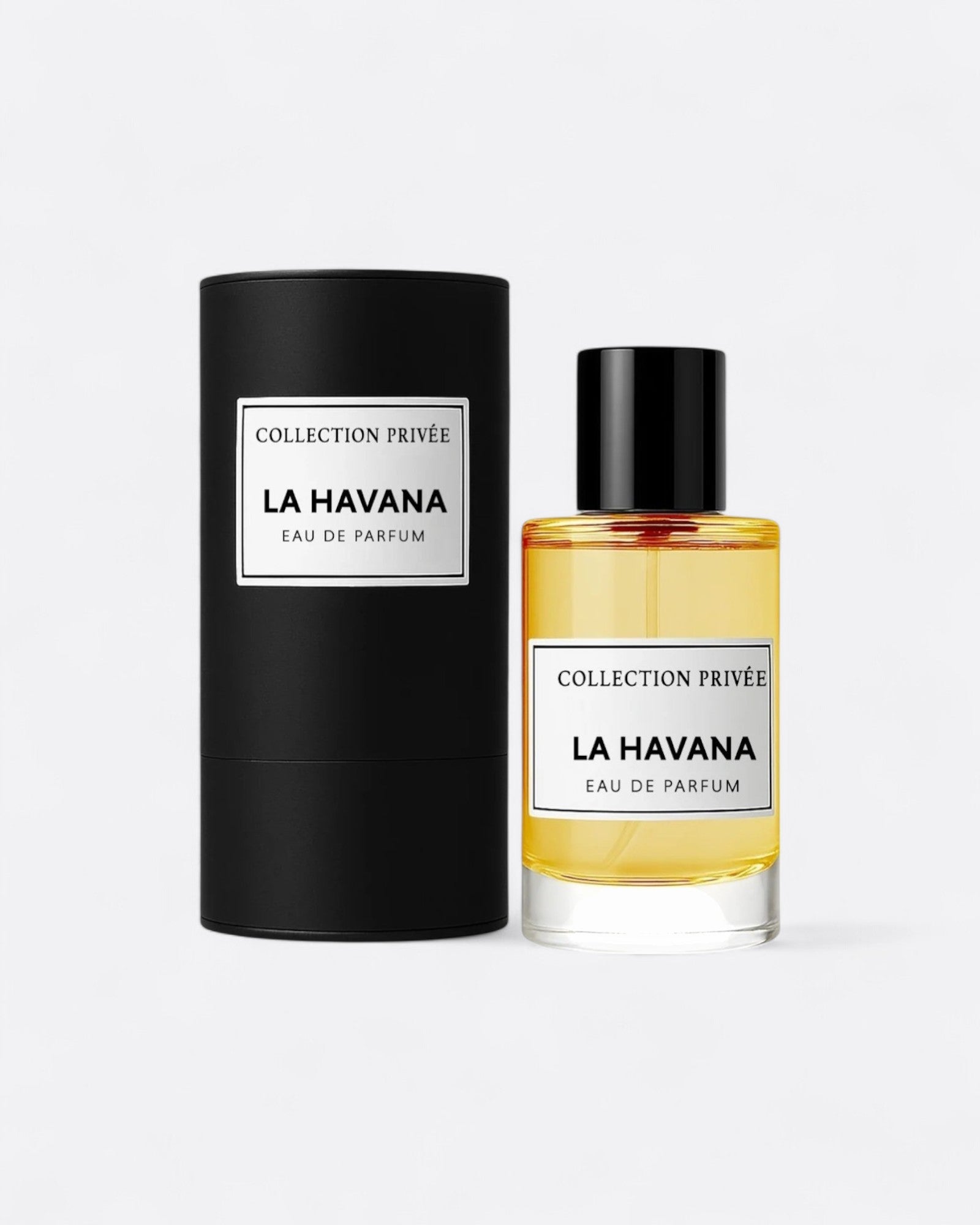 La Havana, Eau de parfum 50ml de Collection Privée. Un parfum mixte avec un équilibre parfait entre chaleur épicée, douceur fruitée et profondeur boisée. Longue tenue. 