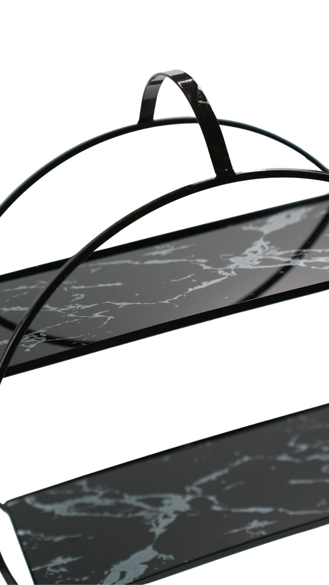 Présentoir 2 étages Noir marbré