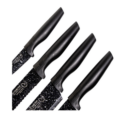 Set of 6 golden stainless steel knives