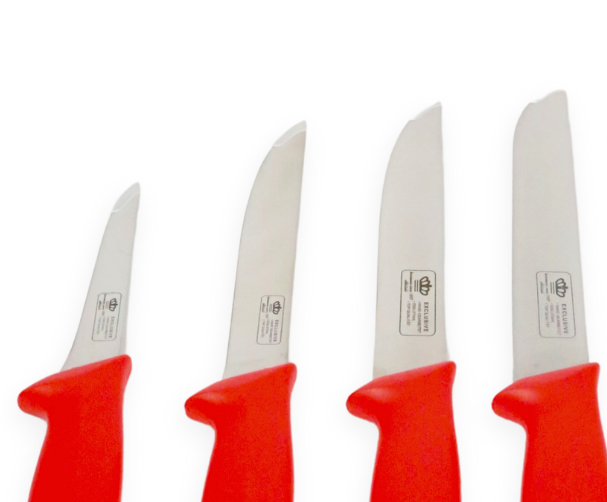 Lot de 5 couteaux de boucher en acier inoxydable