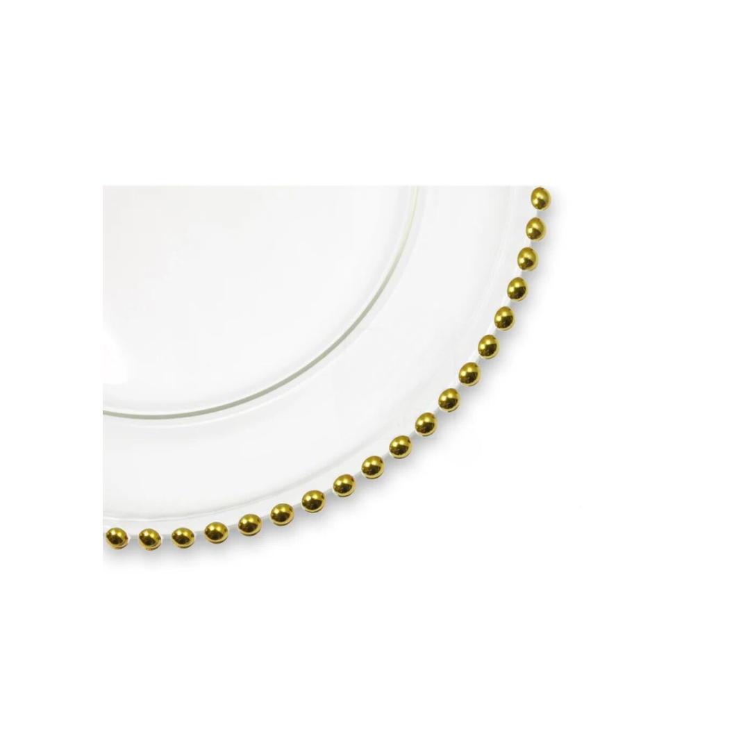 Dessous de plat transparent contour perles