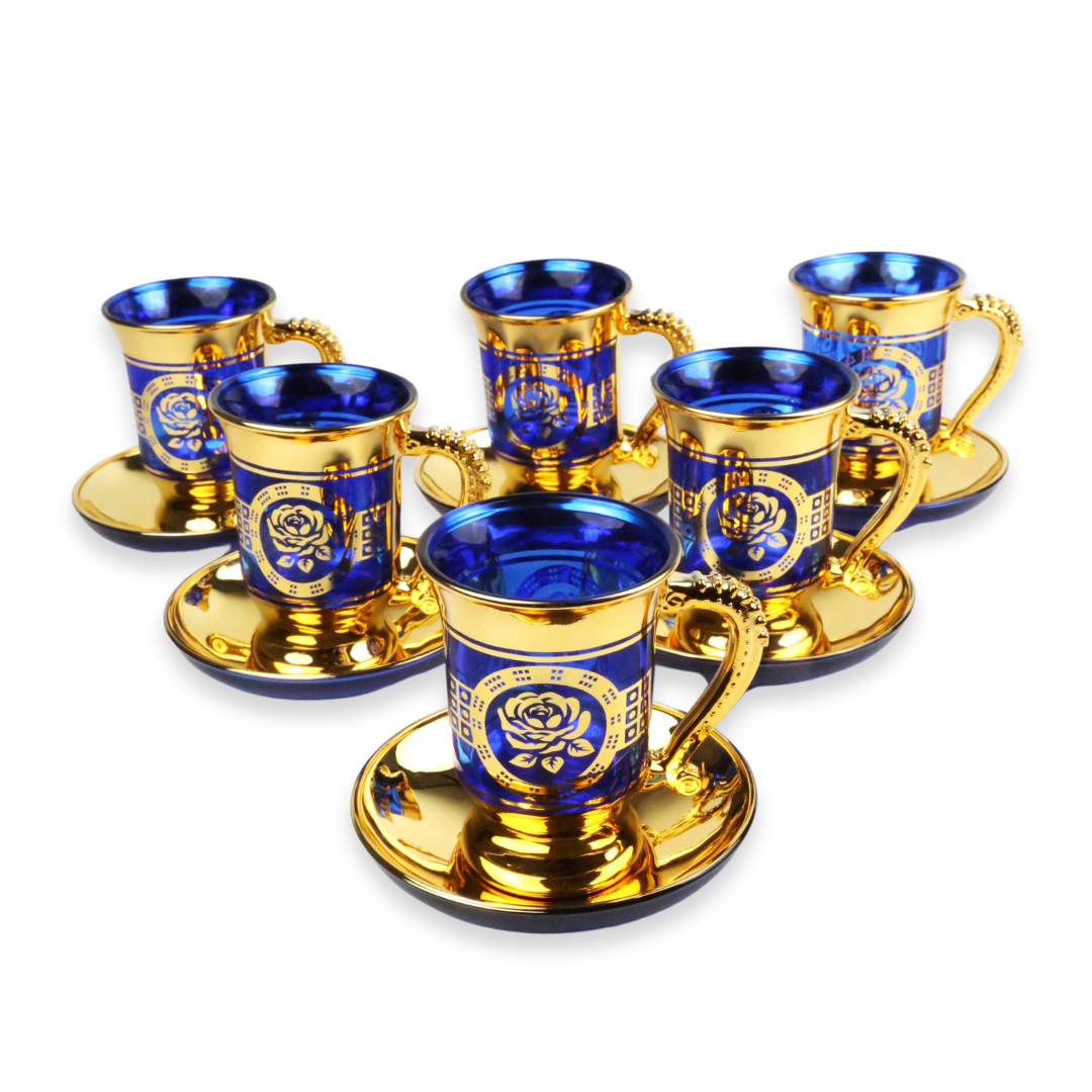 Service à thé ou café coloré et floral – produit proposé sur Souk Dubaï