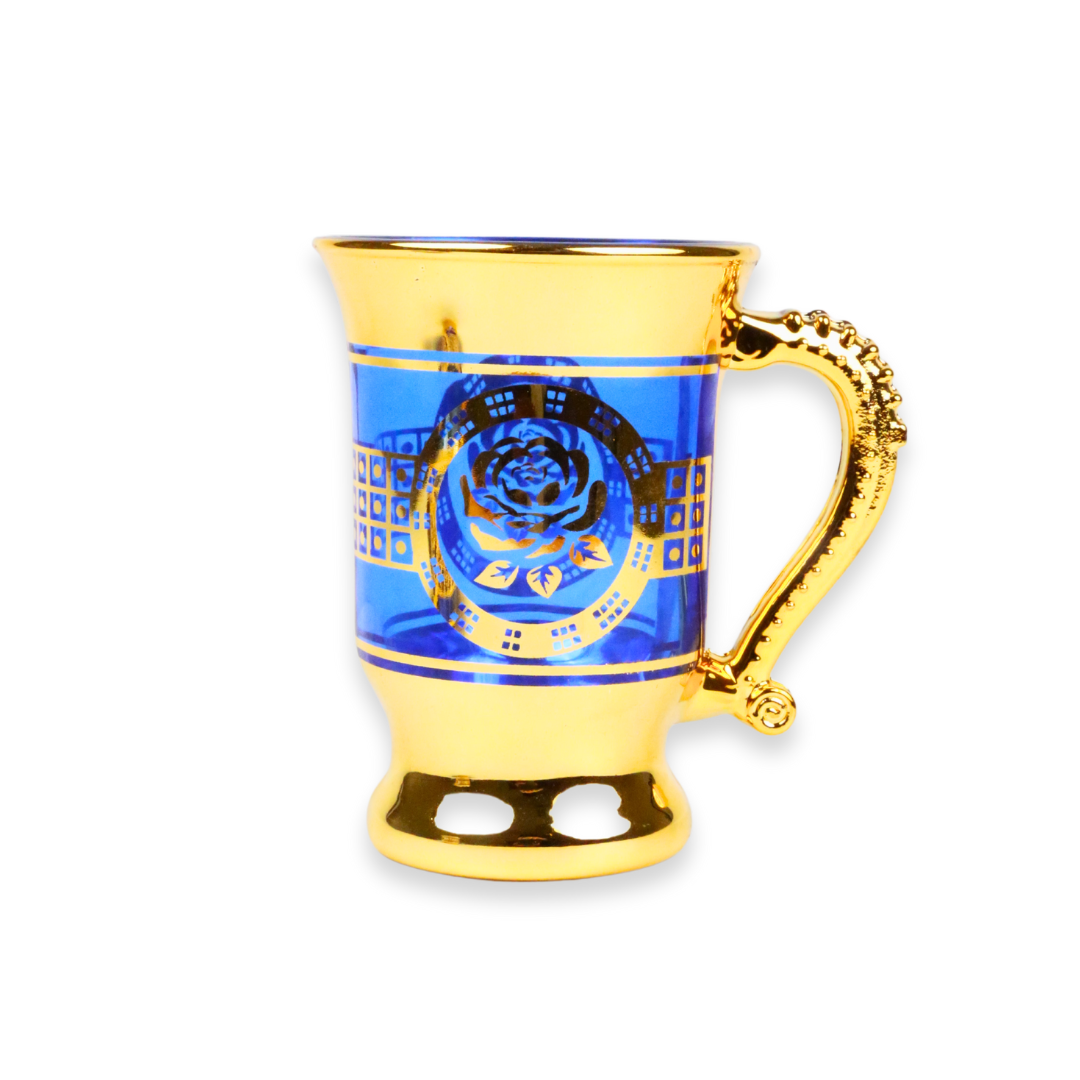 Service à thé ou café coloré et floral