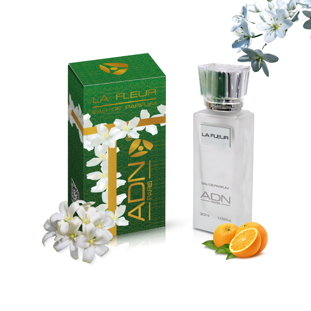 Eau de parfum LA FLEUR 30ml + Musc 5ml – ADN Paris – fragrance élégante, parfaite pour les amateurs de musc