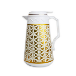 Set of 2 insulated pitchers with oriental patterns 