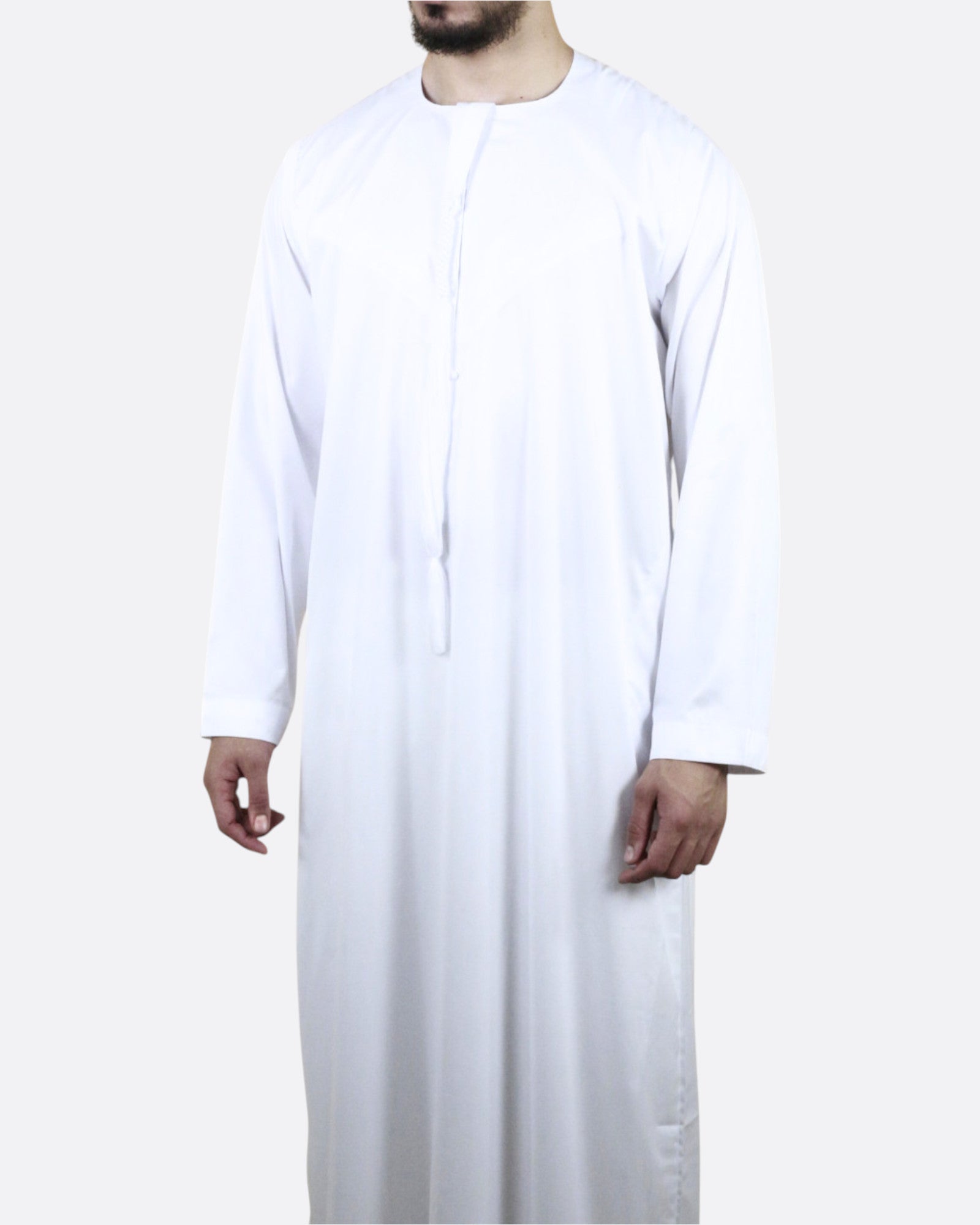 Qamis Ikaf blanc tresse
