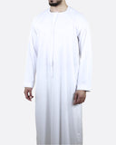 Qamis Ikaf blanc tresse