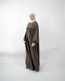 Robe longue et ample avec manches bouffantes