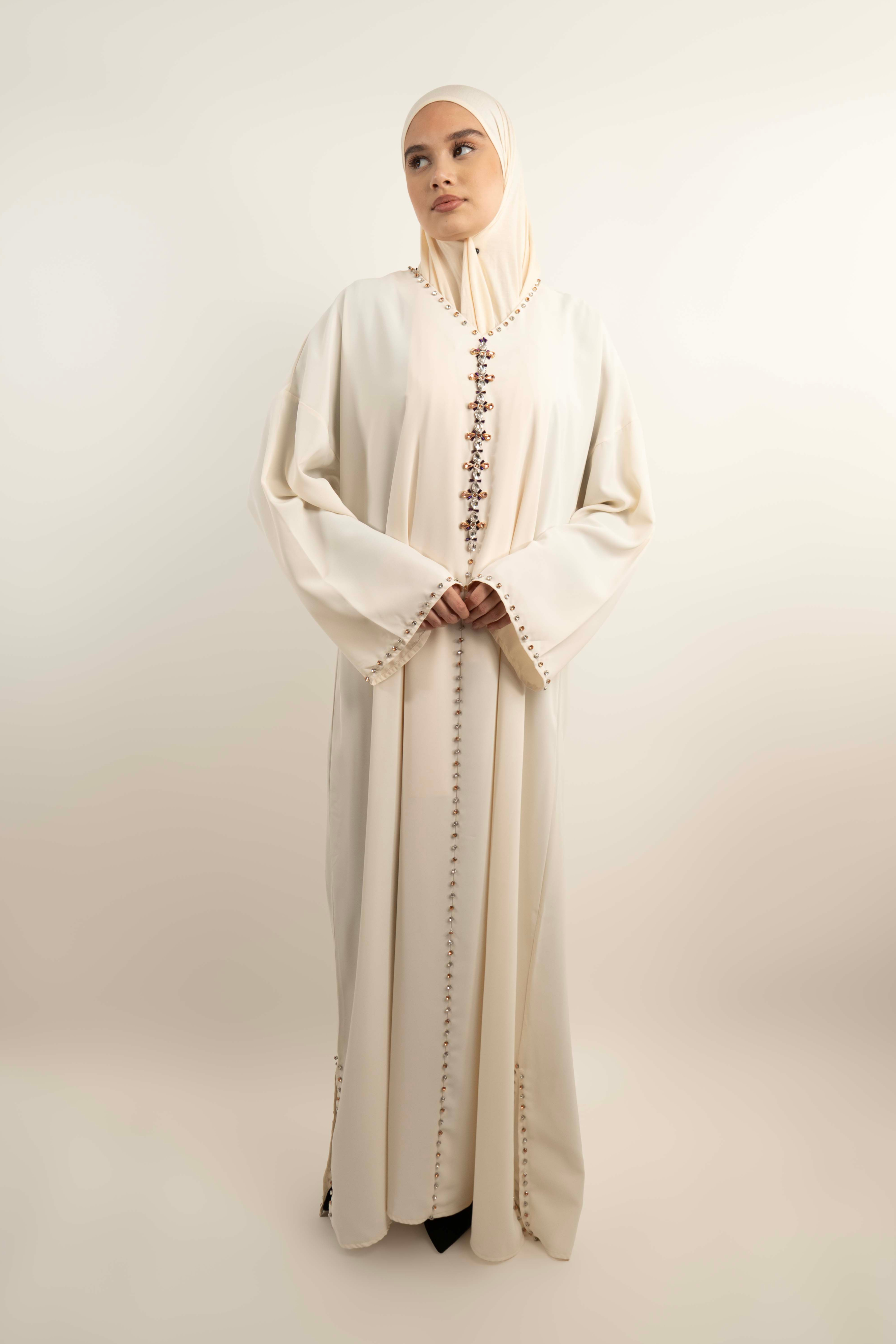 Robe longue strass perle sur le long /Robe Longue Prestige à Strass Perlés