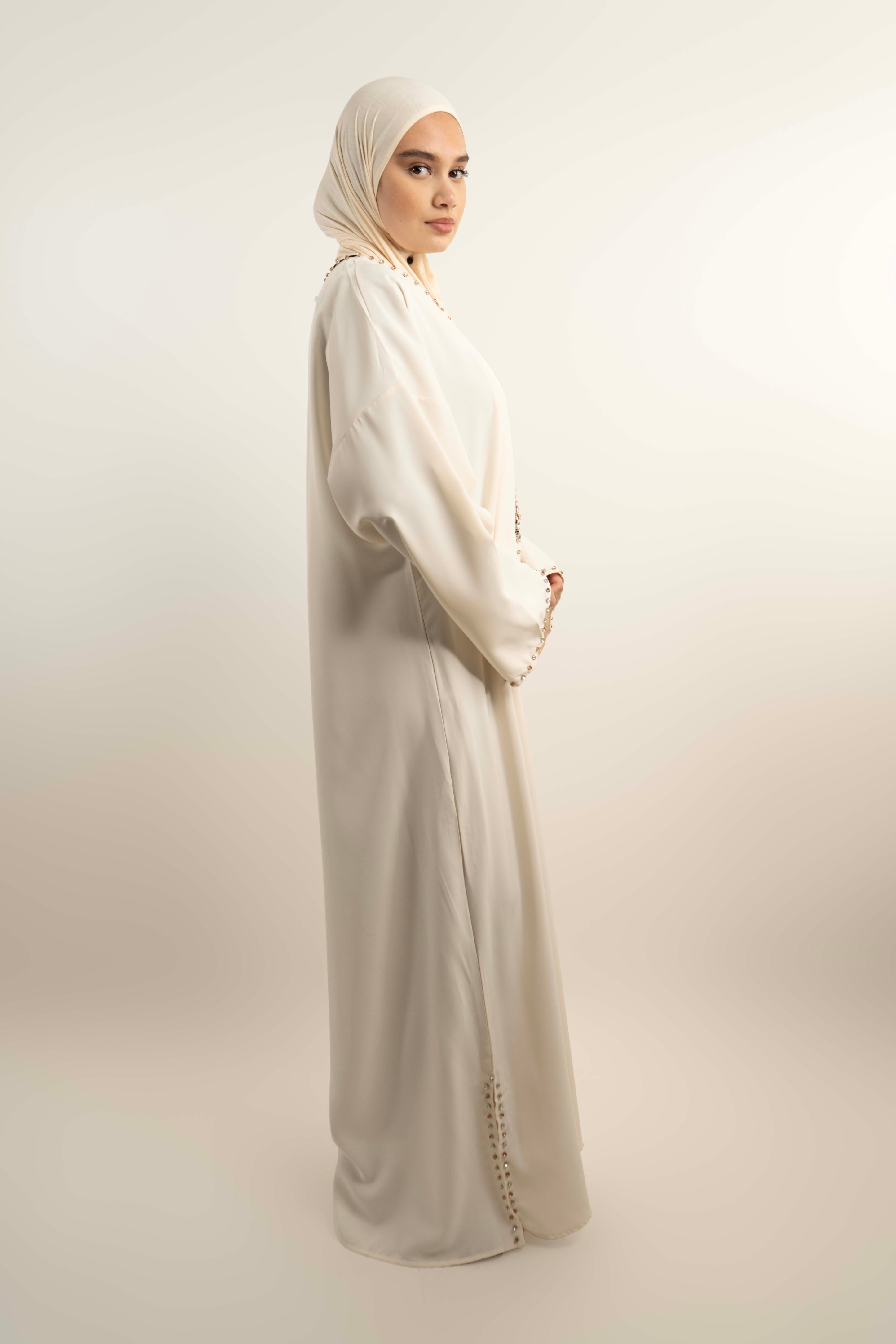 Robe longue strass perle sur le long /Robe Longue Prestige à Strass Perlés