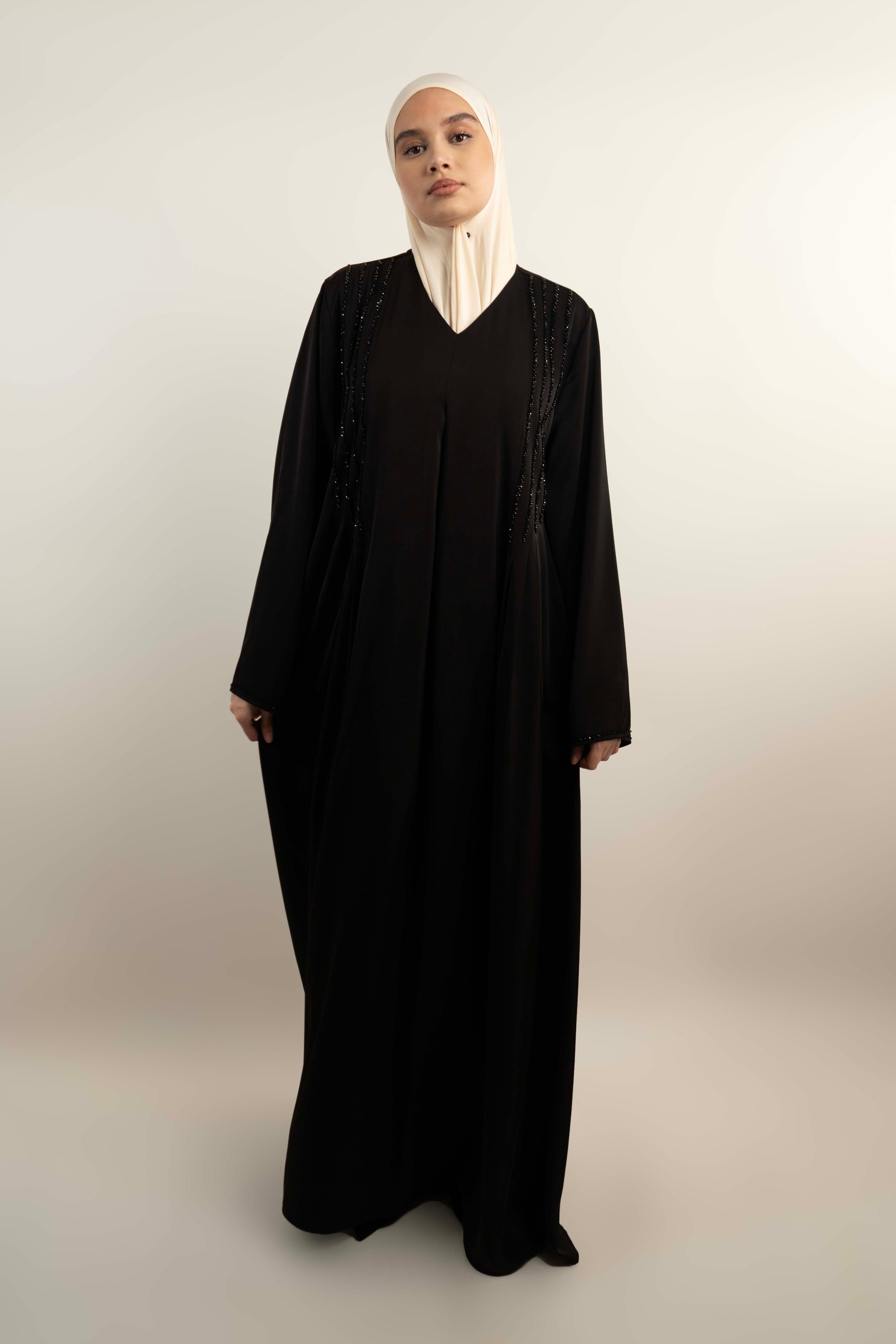 Robe longue fluide perlé