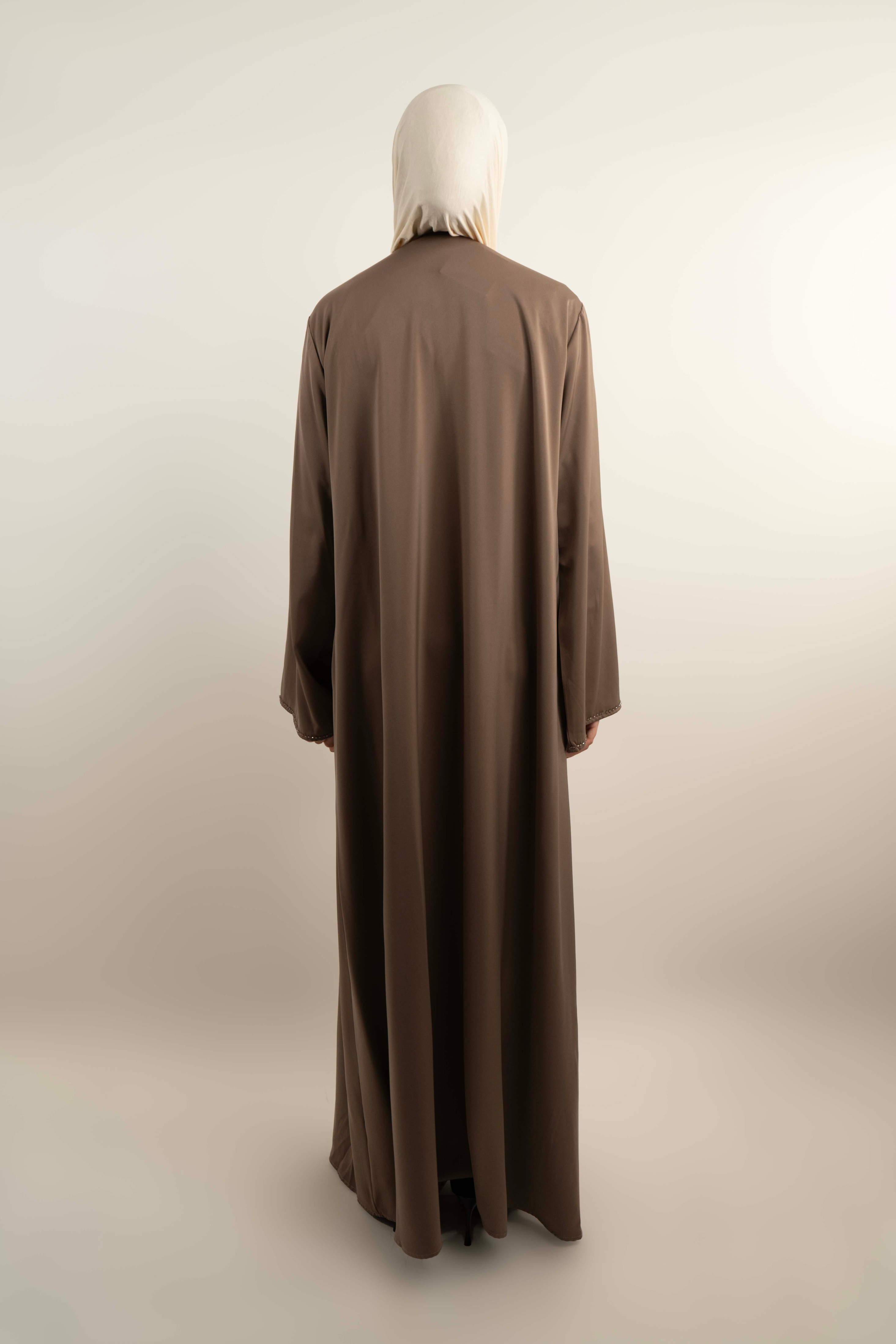 Robe longue fluide perlé