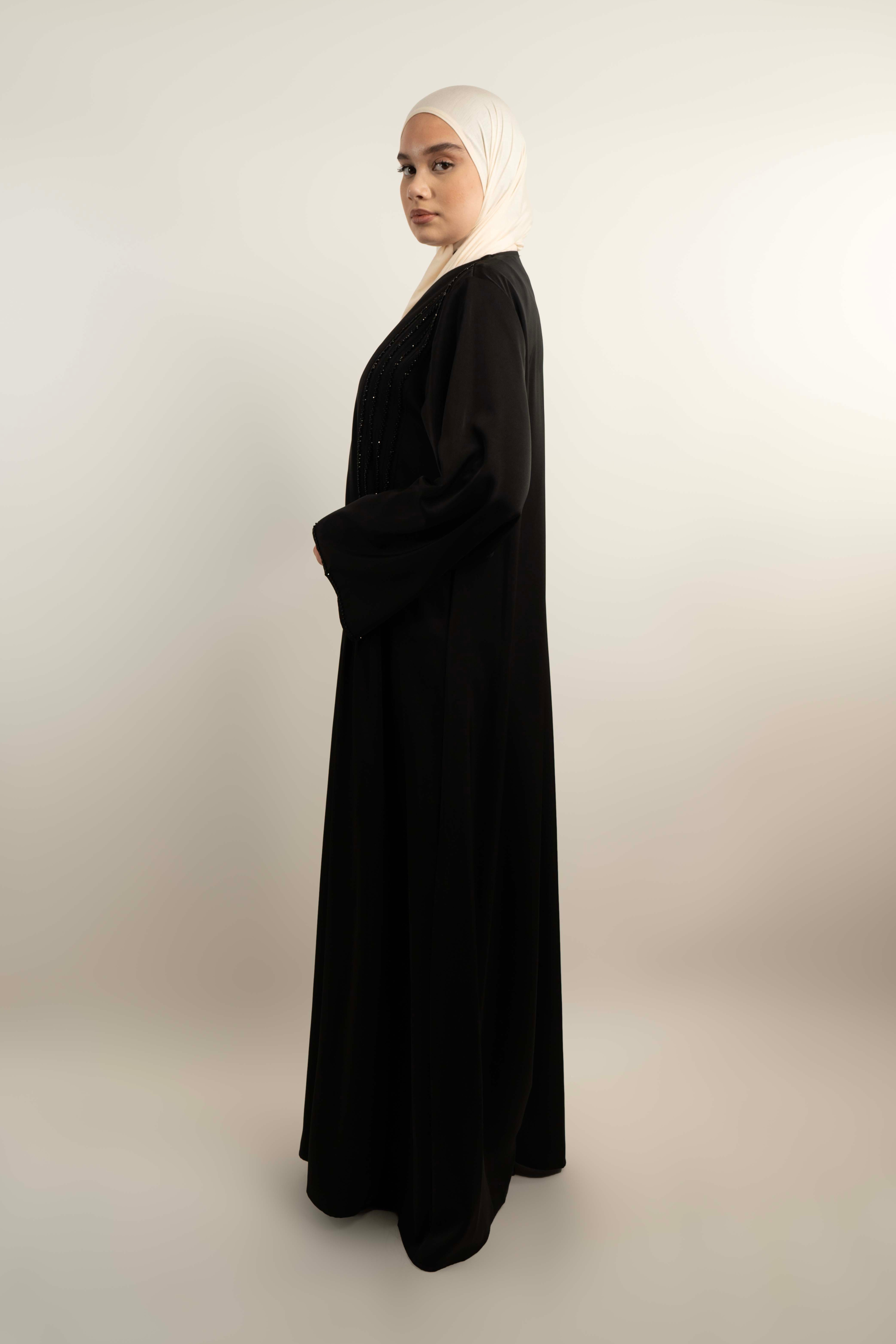 Robe longue fluide perlé