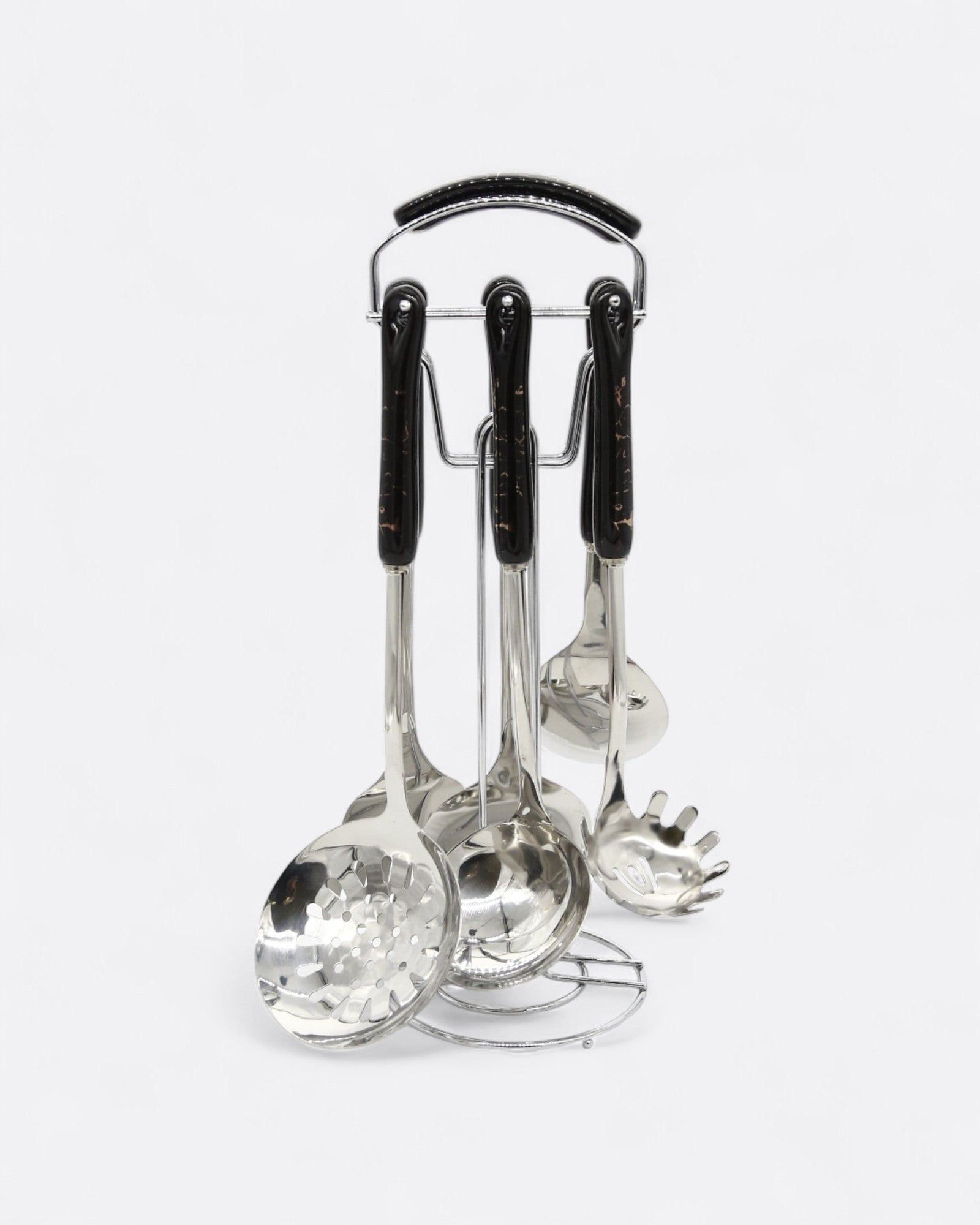 Set d'ustensiles de cuisine avec effet marbre