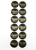 10 stickers noirs et dorés 