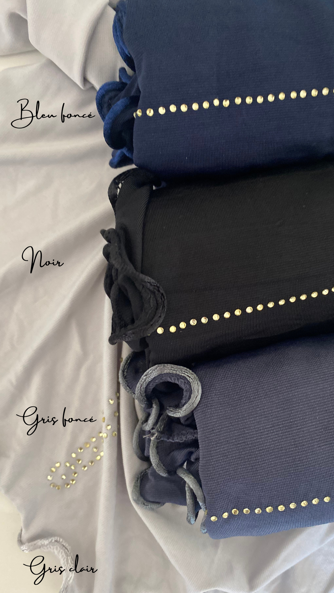 Hijab jersey strass bouclé