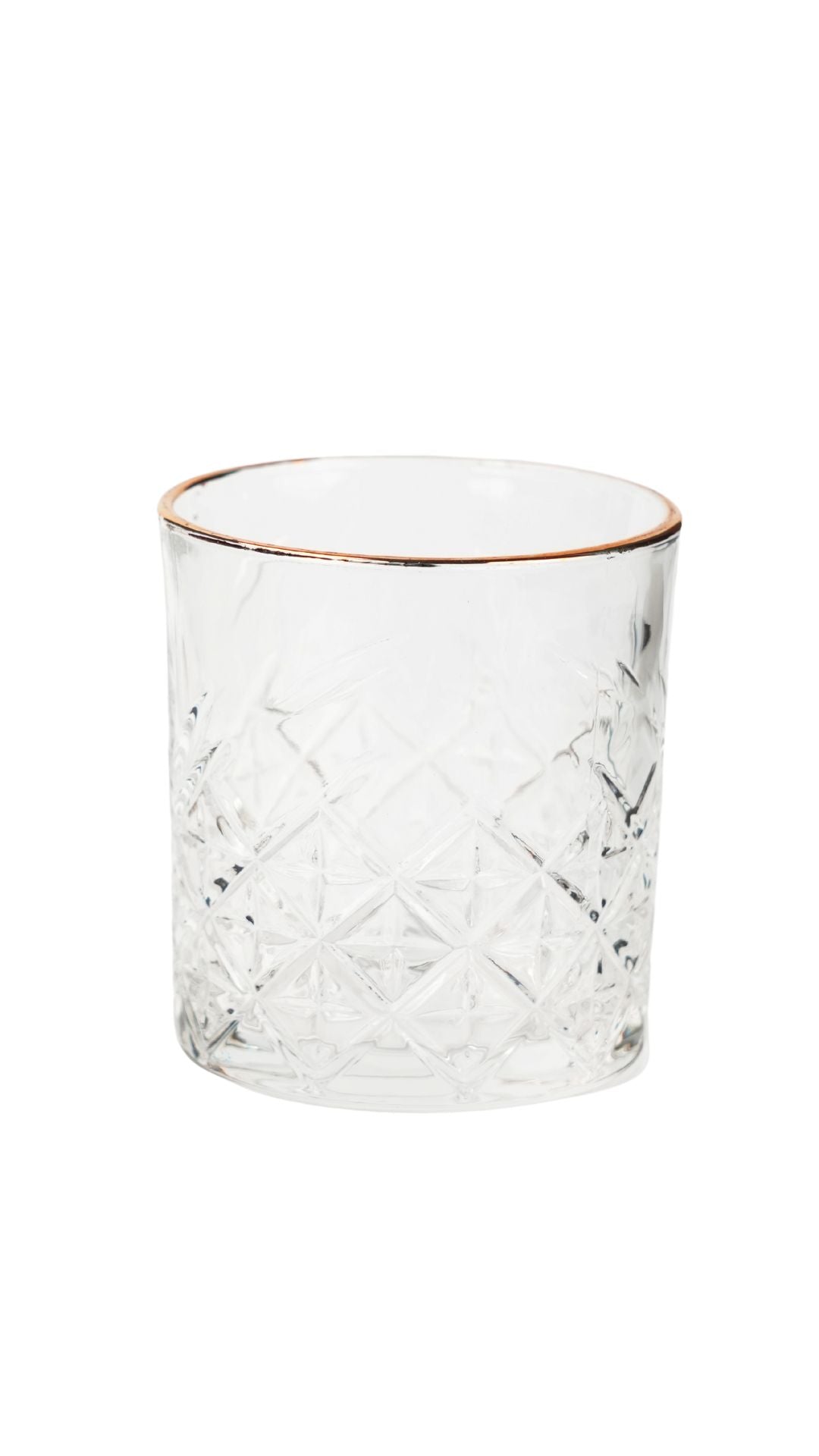 Lot de 4 petits verres cocktail à relief doré – produit proposé sur Souk Dubaï