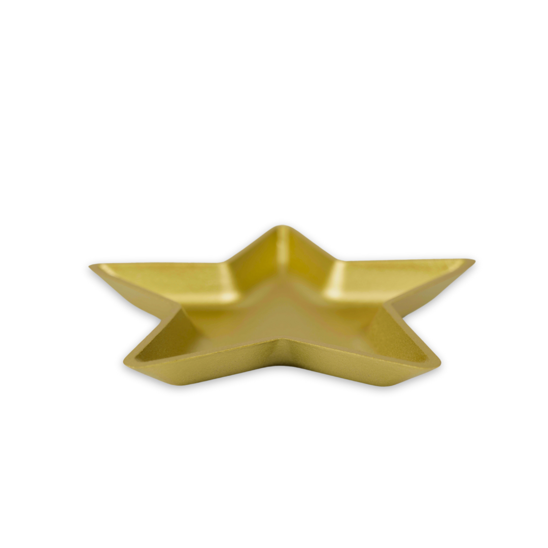 Plat en étoile dorée 20 cm