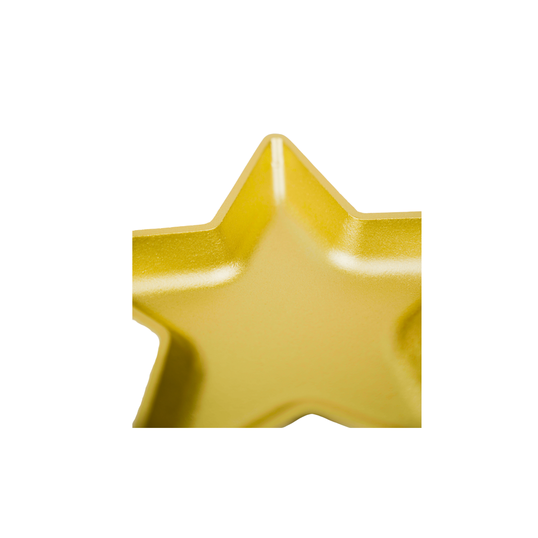 Plat en étoile dorée 20 cm