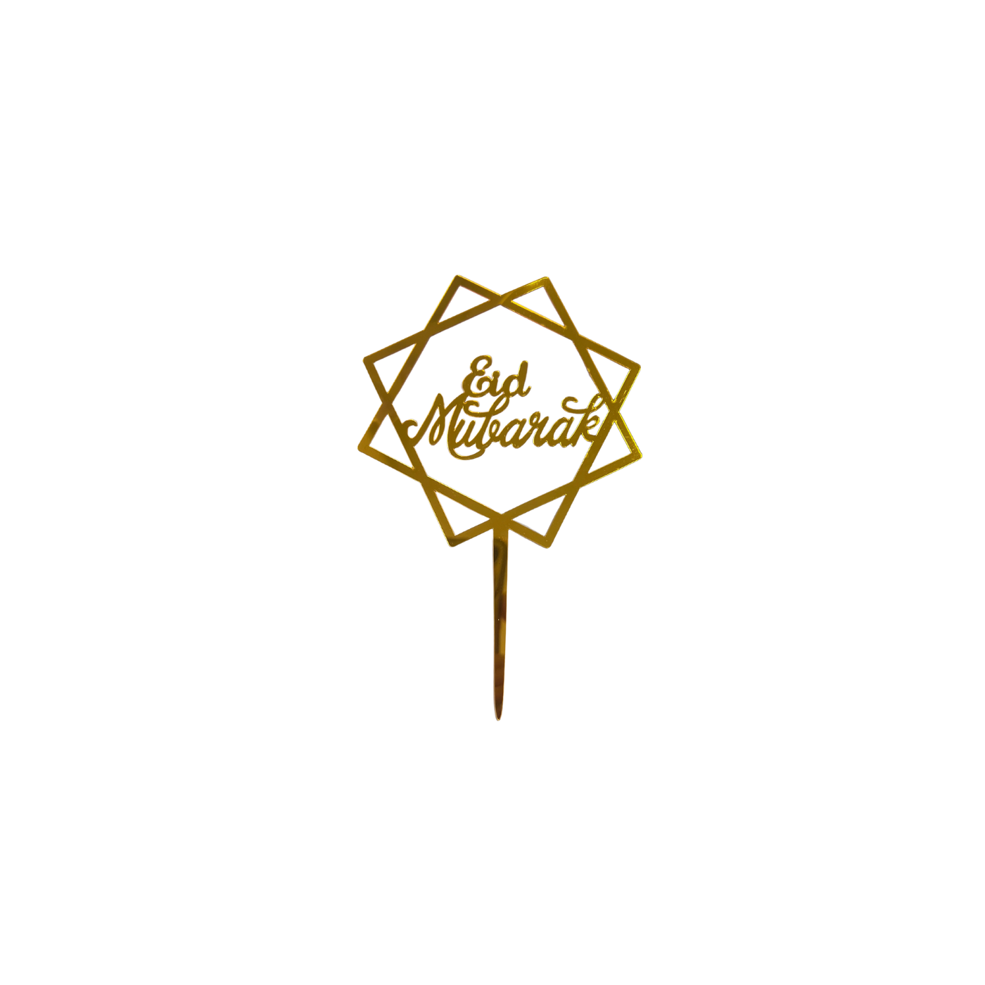Pique à gâteau hexagone - Eid Mubarak - Différentes Couleurs – produit proposé sur Souk Dubaï