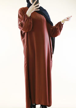 Abaya ample avec manches papillon