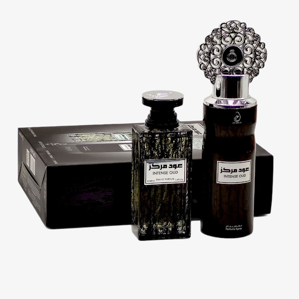 Coffret Intense Oud : Eau De Parfum 100mL + Déodorant 200mL – My Perfumes – une touche olfactive sophistiquée au quotidien
