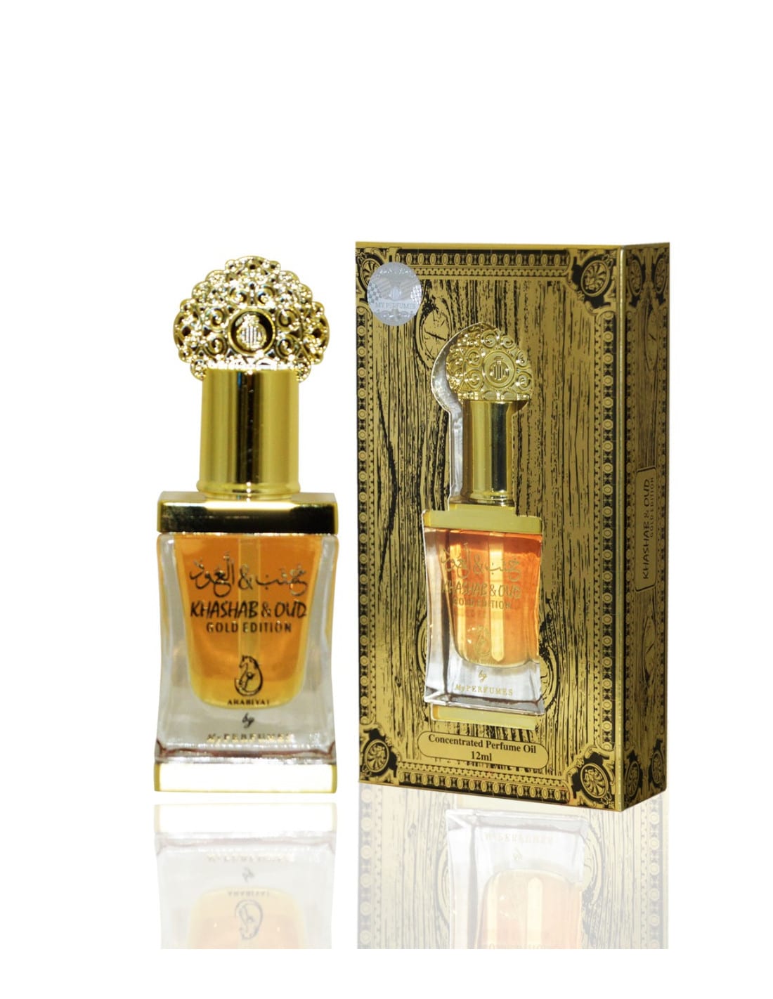 Musc Khashab & Oud Gold Edition – Huile Parfumée Concentrée – 12 mL – My perfumes – senteur douce et persistante aux accents d'Orient