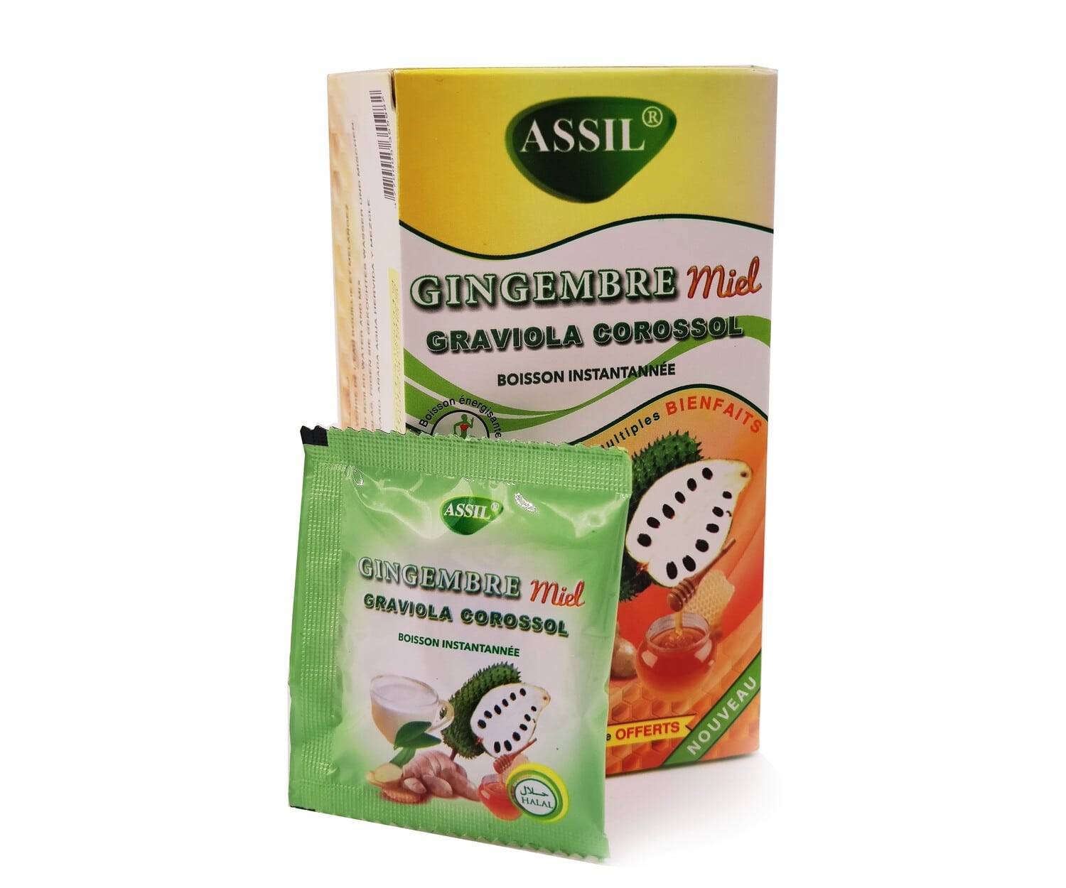 Tisane/boisson instantanée au Gingembre, Miel et Graviola Corossol