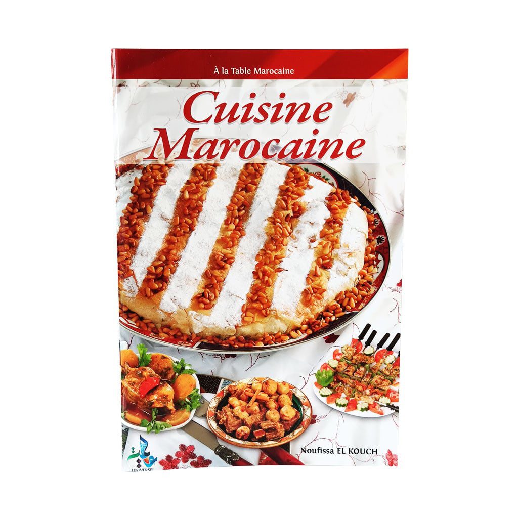 Ouvrage intitulé « Livre de cuisine : Cuisine Marocaine - Noufissa El-Kouch », idéal pour approfondir sa foi