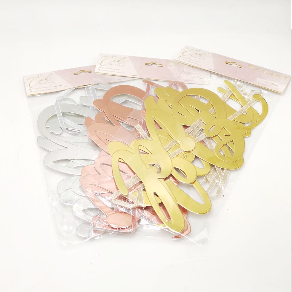 Guirlande - Eid Mubarak - Différentes Couleurs