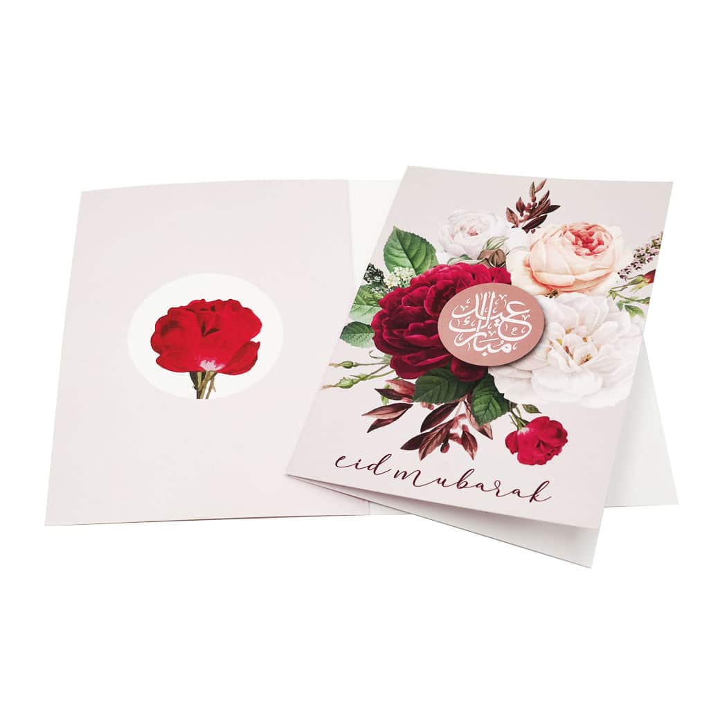 Carte "Eid Mubarak"- Fleurs – produit proposé sur Souk Dubaï