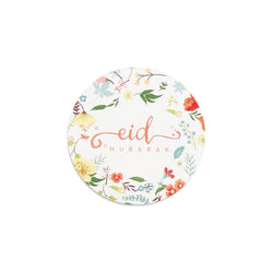 10 stickers Eid Mubarak motif fleur